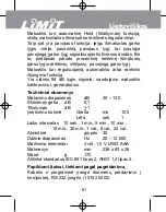 Preview for 83 page of LIMIT 7000 Operating Manual