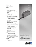 Предварительный просмотр 1 страницы Linak MEDLINE LA32 Product Data Sheet