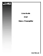 Linar Audio P107 User Manual preview