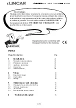 Preview for 2 page of Lincar 702A-G Using Instructions And Maintenance