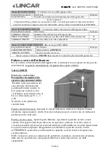 Preview for 30 page of Lincar Annarita 698 TP-SAC Using Instructions And Maintenance