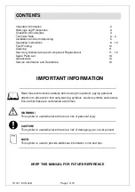 Предварительный просмотр 2 страницы Lincat CO133M Installation, Operating And Servicing Instructions