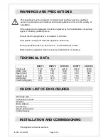 Preview for 3 page of Lincat D3H Installation, Operating And Servicing Instructions