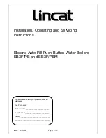 Preview for 1 page of Lincat EB3F/PB Installation, Operating And Servicing Instructions