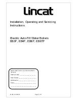 Lincat EB3F Installation, Operating And Servicing Instructions preview