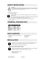 Preview for 2 page of Lincat Lunx 400 LPO Installation And User Instructions