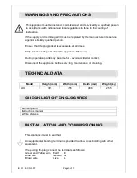 Preview for 3 page of Lincat LYNX 400 LCO Installation, Operating And Service Instructions