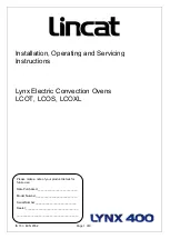 Preview for 1 page of Lincat Lynx 400 Installation, Operating And Servicing Instructions