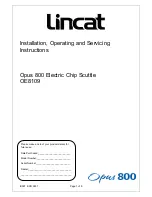 Lincat OE8109 Installation, Operating And Servicing Instructions preview