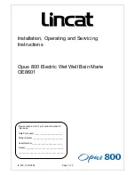 Lincat OE8601 Installation, Operating And Servicing Instructions preview