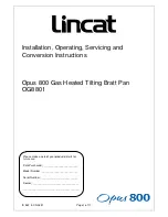 Preview for 1 page of Lincat OG8801 Installation, Operation & Service Instructions