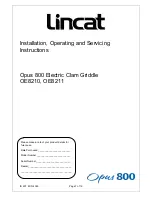 Lincat Opus 800 OE8210 Installation, Operating And Servicing Instructions preview