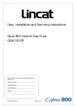 Lincat Opus 800 OG8115/OP User, Installation And Servicing Instructions preview