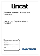 Lincat Panther PLH45/XP Installation, Operating And Servicing Instructions предпросмотр