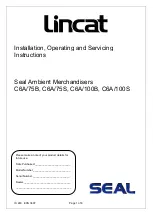 Lincat Seal C6A/75B Installation, Operating And Servicing Instructions предпросмотр