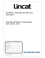 Lincat Silverlink 600 CS4 Installation, Operating And Servicing Instructions preview