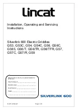 Lincat Silverlink 600 GS3 Installation, Operating And Service Instructions preview