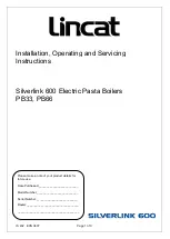 Preview for 2 page of Lincat Silverlink 600 Range Manual