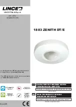 Предварительный просмотр 1 страницы Lince 1883 ZENITH DT/E Installation, Programming, And Operating Manual