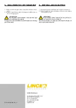 Предварительный просмотр 16 страницы Lince 1896BOBBY-AM/U Installation, Operation And Maintenance Manual