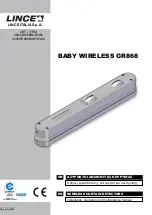 Lince BABY WIRELESS GR868 Installation, Operation And Maintenance Manual предпросмотр