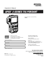 Preview for 1 page of Lincoln Electric APEX 3 Series Operator'S Manual