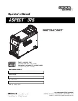 Lincoln Electric ASPECT 375 Operator'S Manual preview