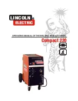 Lincoln Electric Compact 220 Operating Manual предпросмотр