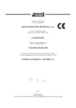 Предварительный просмотр 2 страницы Lincoln Electric COOLARC-50C Operator'S Manual