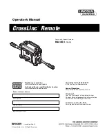 Preview for 1 page of Lincoln Electric CrossLinc K4345-1 Operator'S Manual