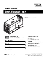 Preview for 1 page of Lincoln Electric Dual Maverick 450 Operator'S Manual