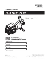 Lincoln Electric FLEX FEED 74 HT Operator'S Manual preview