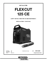 Lincoln Electric FLEXCUT 125 CE Safety Instruction For Use And Maintenance preview