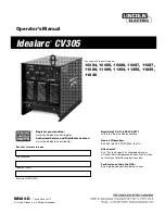 Lincoln Electric IDEALARC CV-305 Operator'S Manual preview