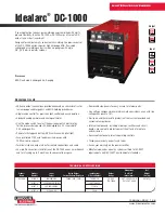 Preview for 1 page of Lincoln Electric Idealarc DC -1000 Specification Sheet