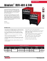 Lincoln Electric Idealarc R3R-400 Technical Specifications preview