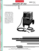 Lincoln Electric IDEALARC SP-250 Service Manual preview