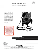 Lincoln Electric IDEALARC SP-255 Operator'S Manual preview