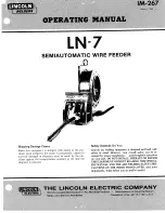 Lincoln Electric IM-267 Operating Manual предпросмотр