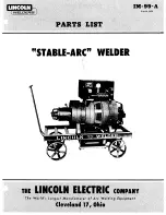 Lincoln Electric IM-99-A Parts List preview