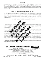 Preview for 8 page of Lincoln Electric IM-99-A Parts List