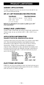 Предварительный просмотр 14 страницы Lincoln Electric INNERSHIELD NR-202 Welding Instruction Manual