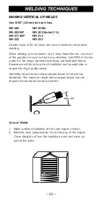 Предварительный просмотр 22 страницы Lincoln Electric INNERSHIELD NR-202 Welding Instruction Manual