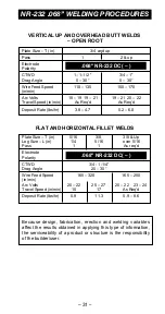 Preview for 31 page of Lincoln Electric INNERSHIELD NR-202 Welding Instruction Manual