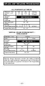 Preview for 32 page of Lincoln Electric INNERSHIELD NR-202 Welding Instruction Manual