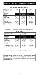 Preview for 34 page of Lincoln Electric INNERSHIELD NR-202 Welding Instruction Manual