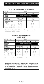 Preview for 38 page of Lincoln Electric INNERSHIELD NR-202 Welding Instruction Manual