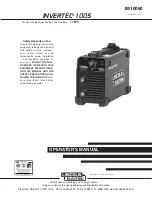 Lincoln Electric INVERTEC 100S Operator'S Manual preview