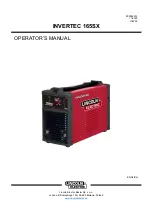 Lincoln Electric INVERTEC 165SX Operator'S Manual preview