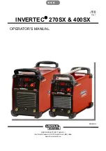 Lincoln Electric Invertec 270SX Operator'S Manual preview